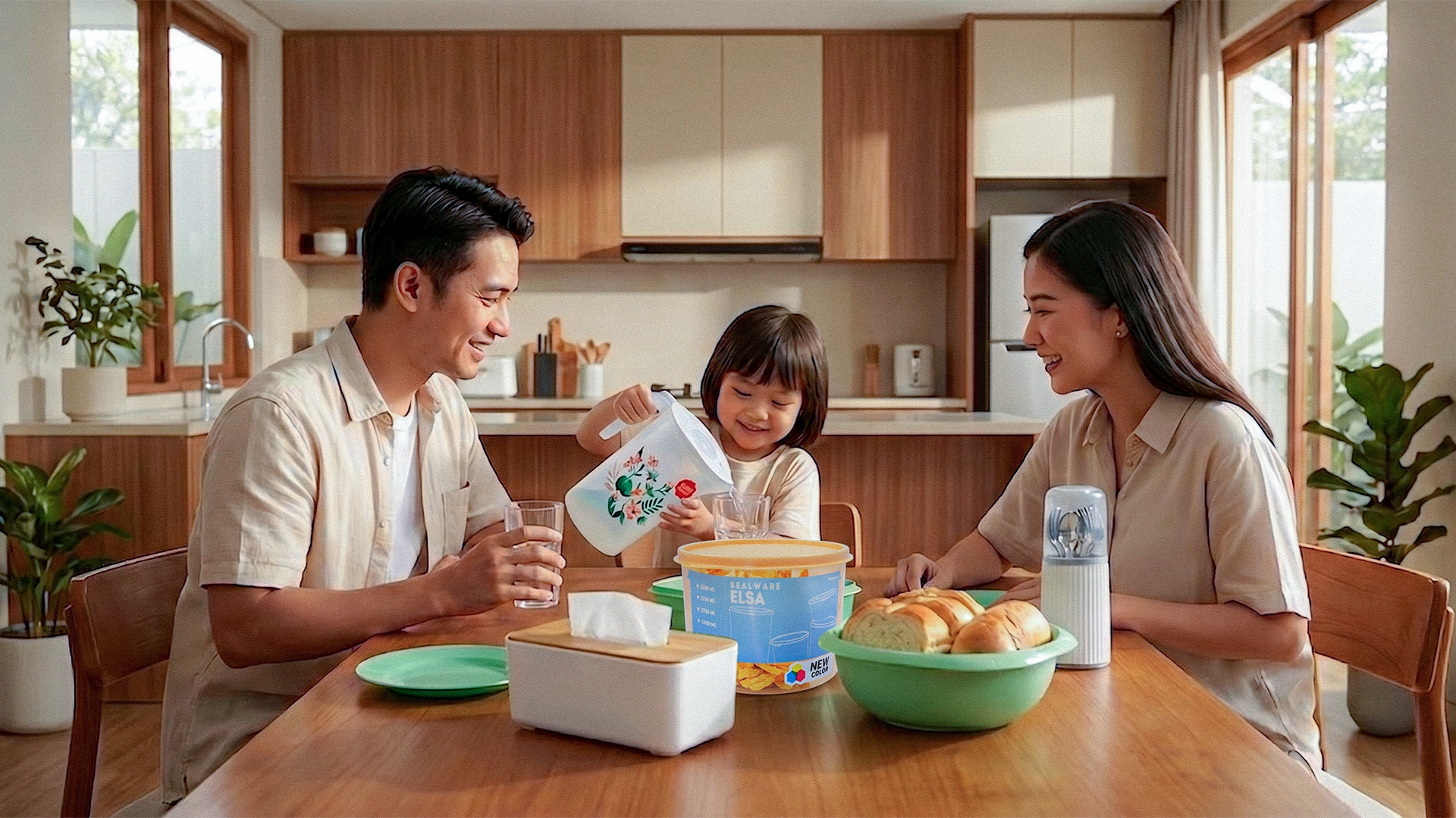 Keluarga Indonesia menggunakan produk GBUplast